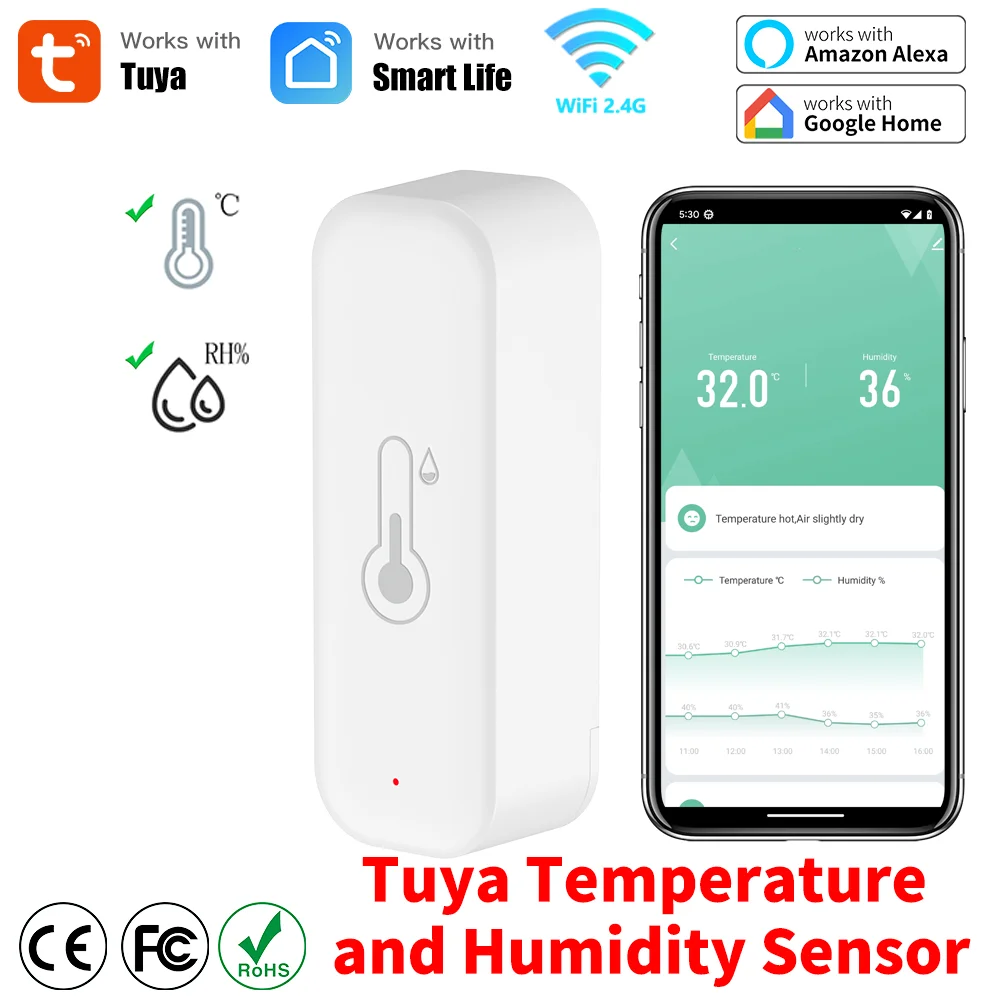 Home Assistant Tuya - Tuya WiFi درجة الحرارة والرطوبة المنزل